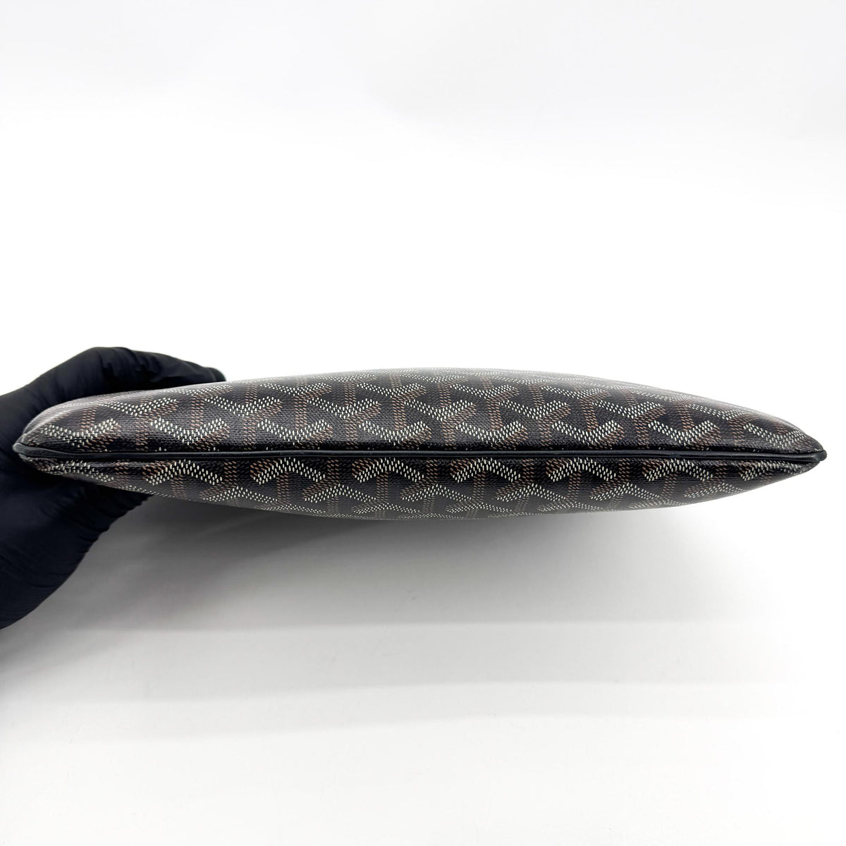 Goyard Senat Zip Printed Coated Canvas, Black, Canvas, Clutch