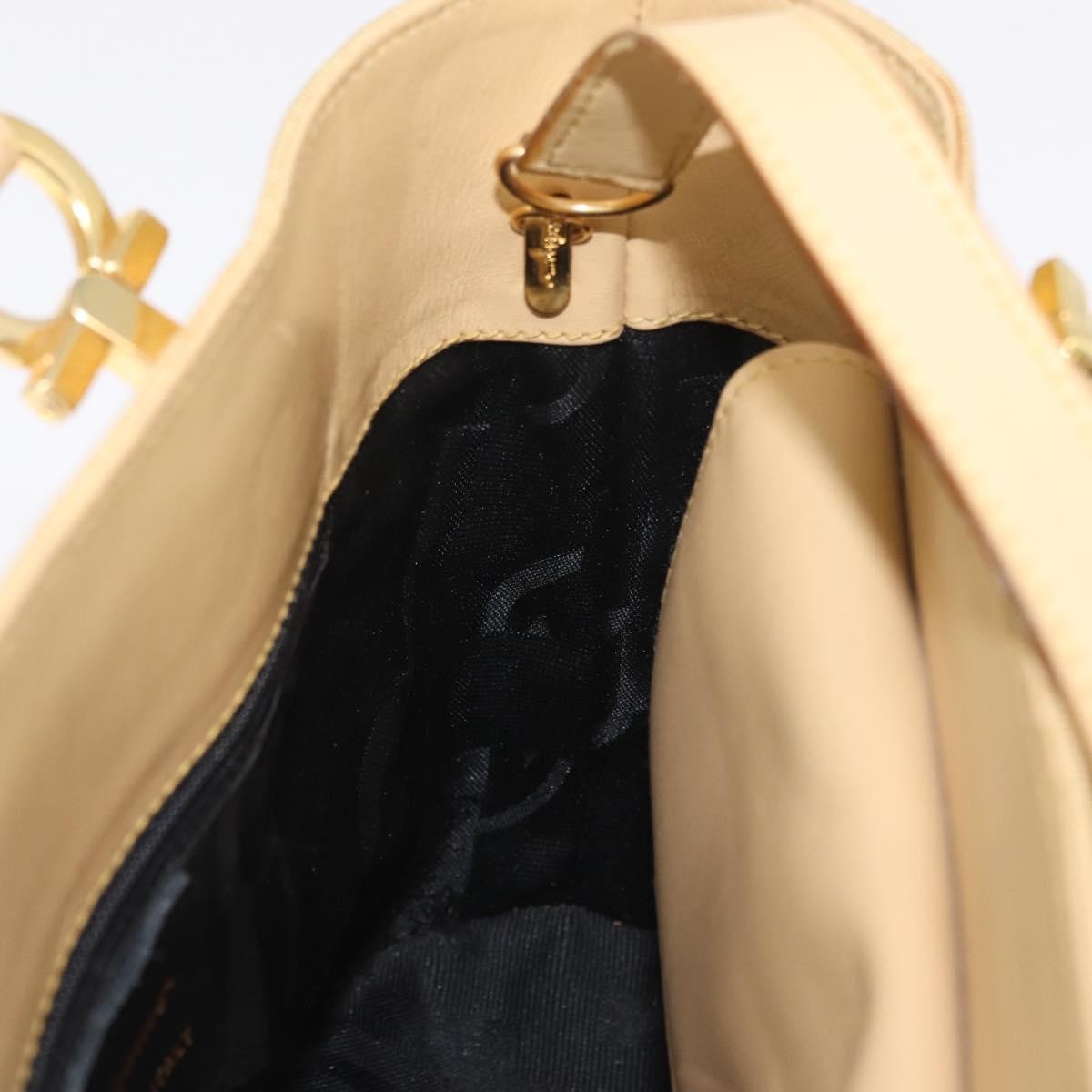 Salvatore Ferragamo Gancini Tote Canvas, Beige, Canvas, Tote Bag