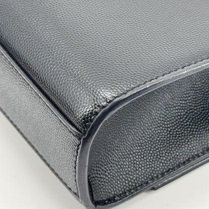 Saint Laurent Classic Monogram Leather, Black, Leather, Crossbody Bag