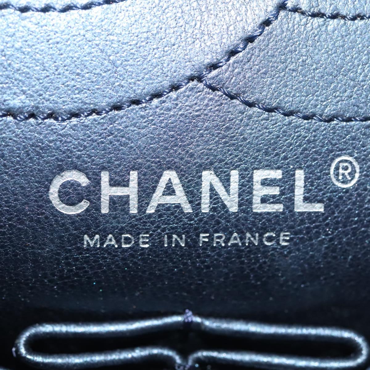 Chanel Hybrid Reissue Double Flap Bag Quilted Lambskin, NAVY, LEATHER, Shoulder bag