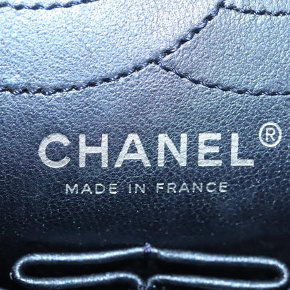 Chanel Hybrid Reissue Double Flap Bag Quilted Lambskin, NAVY, LEATHER, Shoulder bag