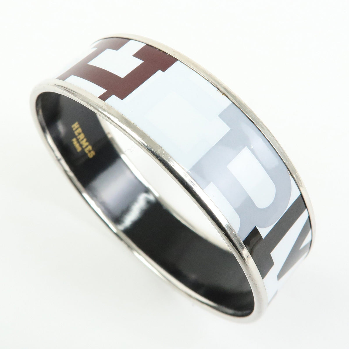 Hermes Bangle Printed Enamel, Multicolour, Metal, Bracelet