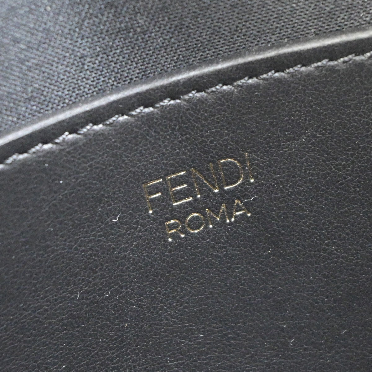 Fendi Camera Zucca Embossed Leather, Black, Leather, Handbag