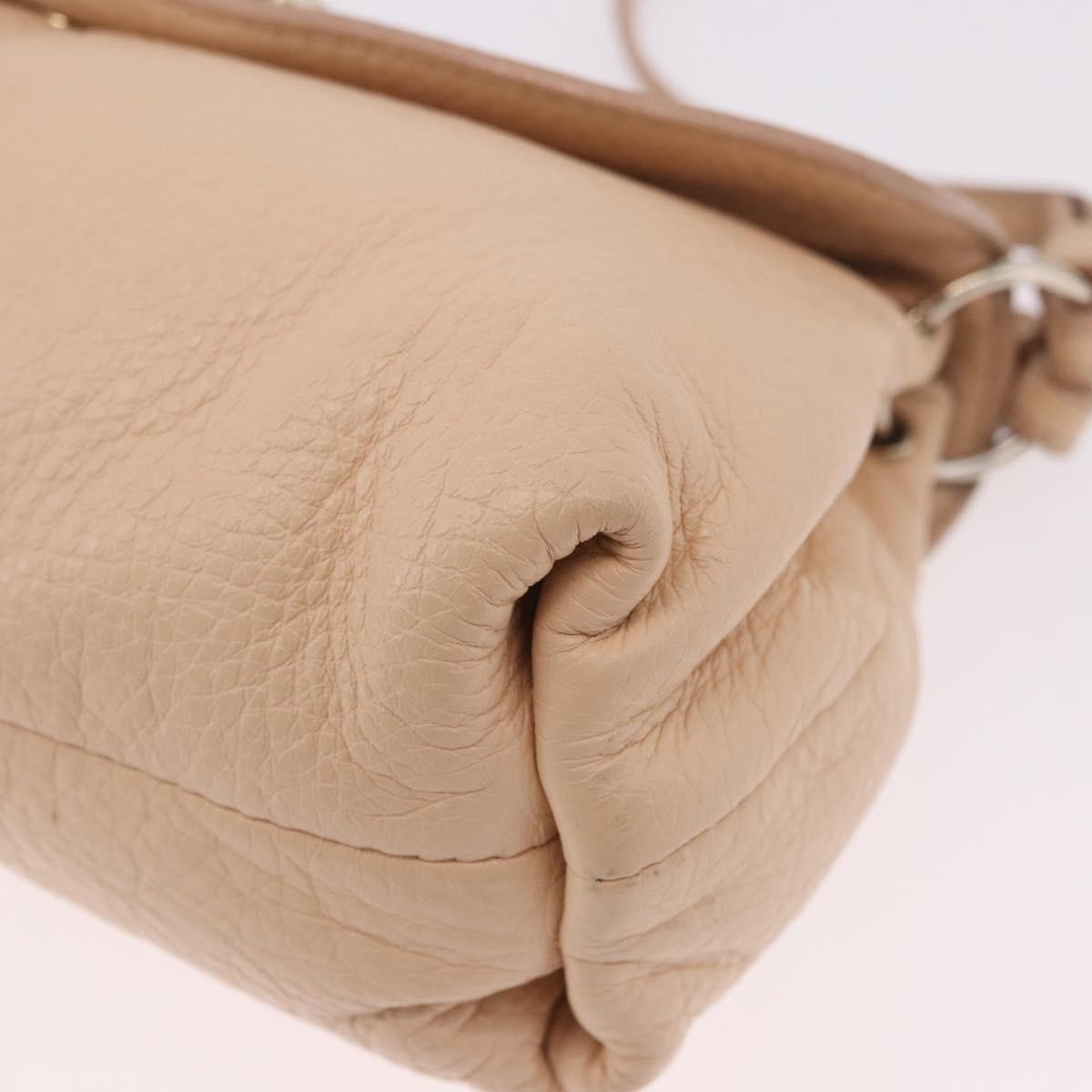Chloe Lily Leather, Beige, Leather, Shoulder Bag