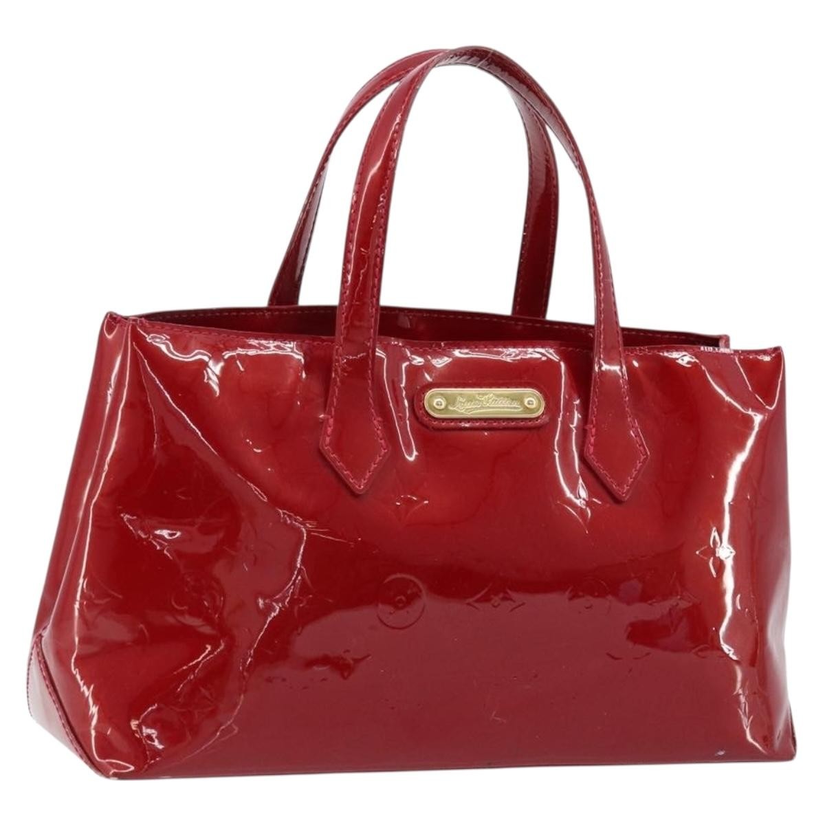 Louis Vuitton Wilshire Monogram Vernis, Red, Patent Leather, Handbag