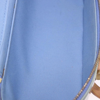 Louis Vuitton Sullivan Horizontal Monogram Vernis, Blue, Patent Leather, Handbag