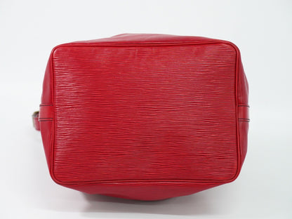 Louis Vuitton Petit Noe Epi Leather, Red, Leather, Handbag