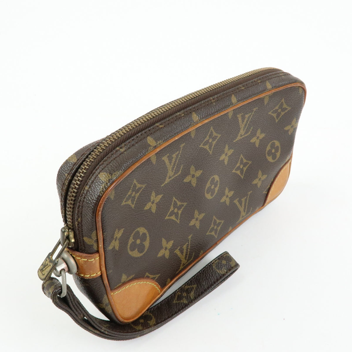 Louis Vuitton Marly Dragonne Clutch Monogram Canvas, Brown, Canvas, Clutch