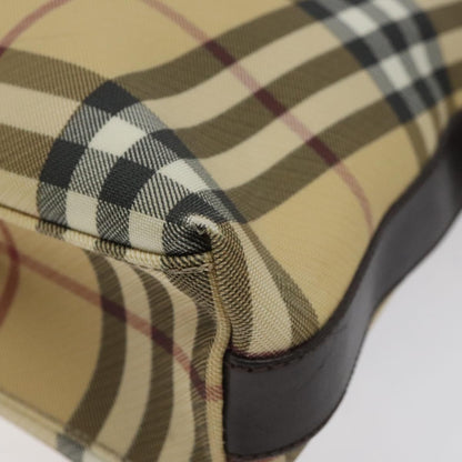 Burberry Nova check Canvas and Leather, Beige, Canvas, Shoulder Bag