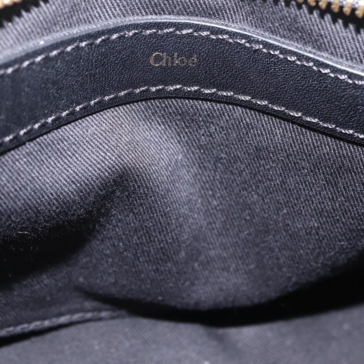Chloe Alice Satchel Leather, Black, Leather, Handbag