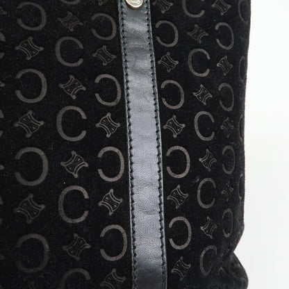 Celine C Macadam Tote PVC leather/ Macadam canvas, Black, Suede, Shoulder Bag