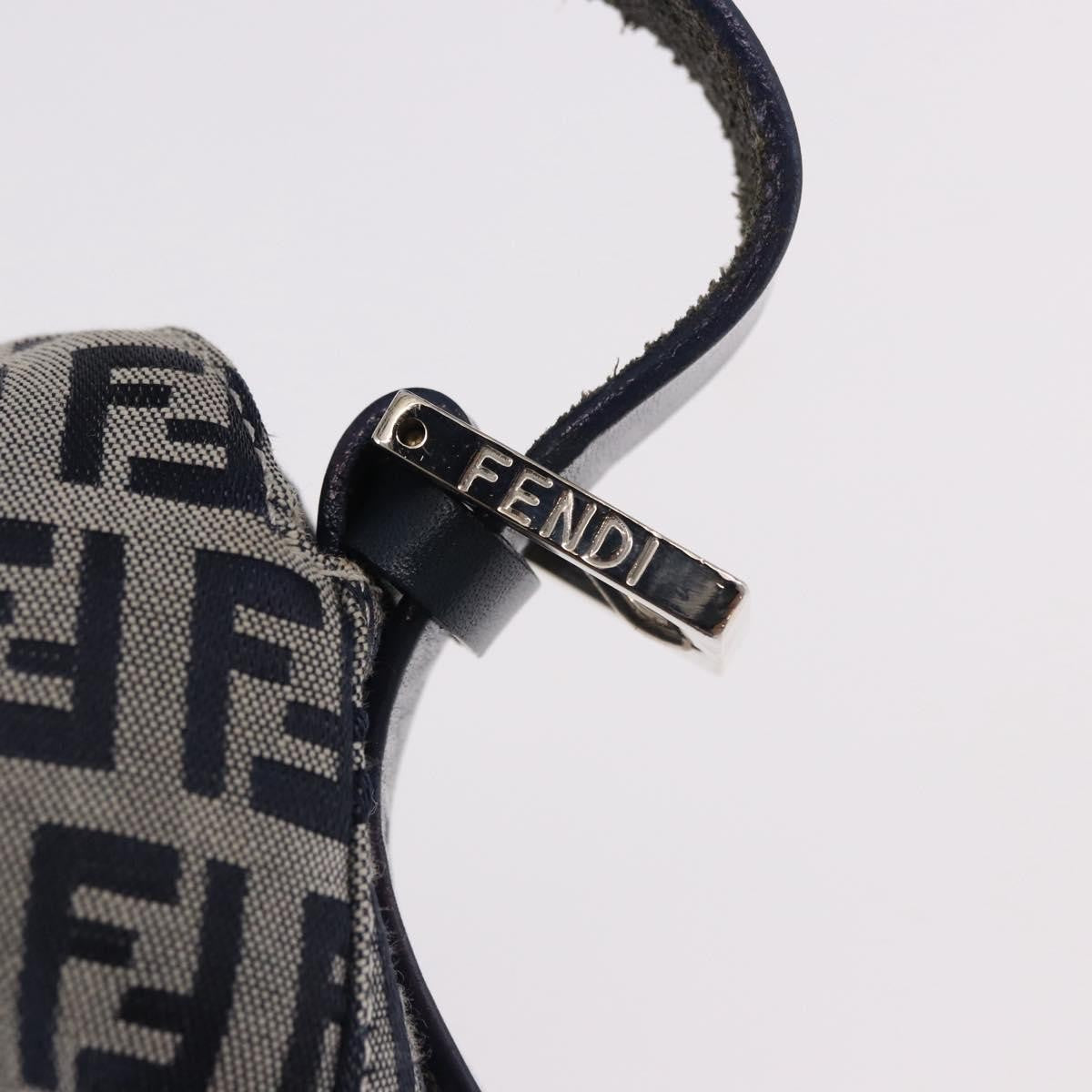 Fendi Baguette Zucchino Canvas, Navy, Canvas, Handbag