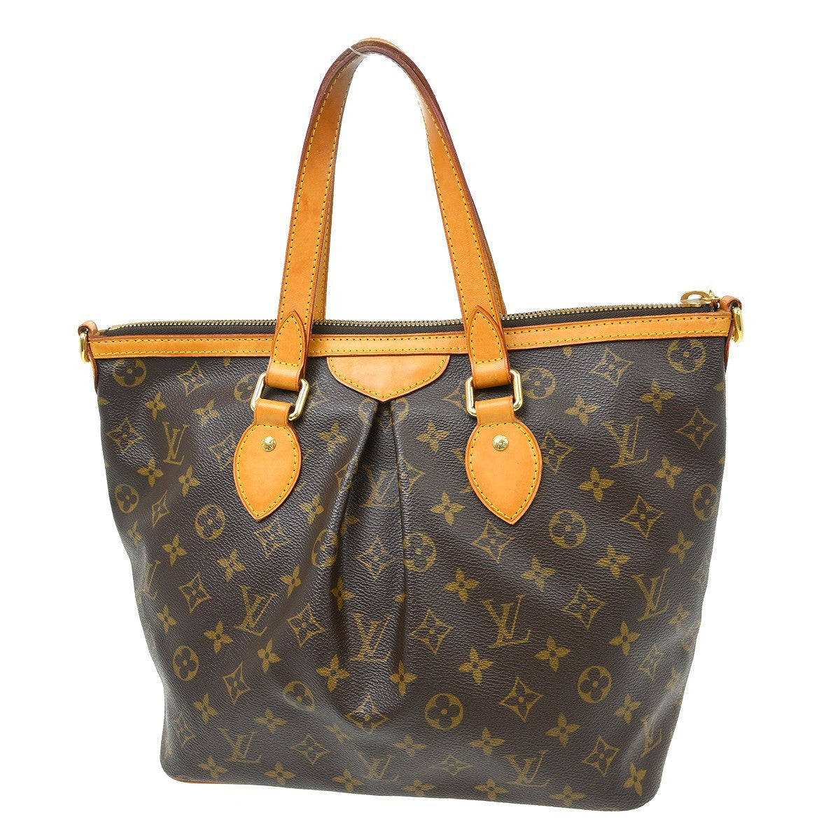 Louis Vuitton Palermo Monogram Canvas, Brown, Canvas, Tote Bag