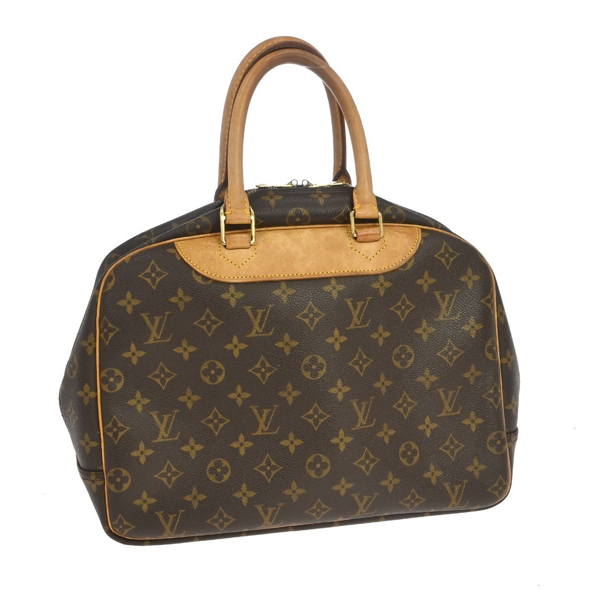 Louis Vuitton Deauville Monogram, Brown, Canvas, Handbag
