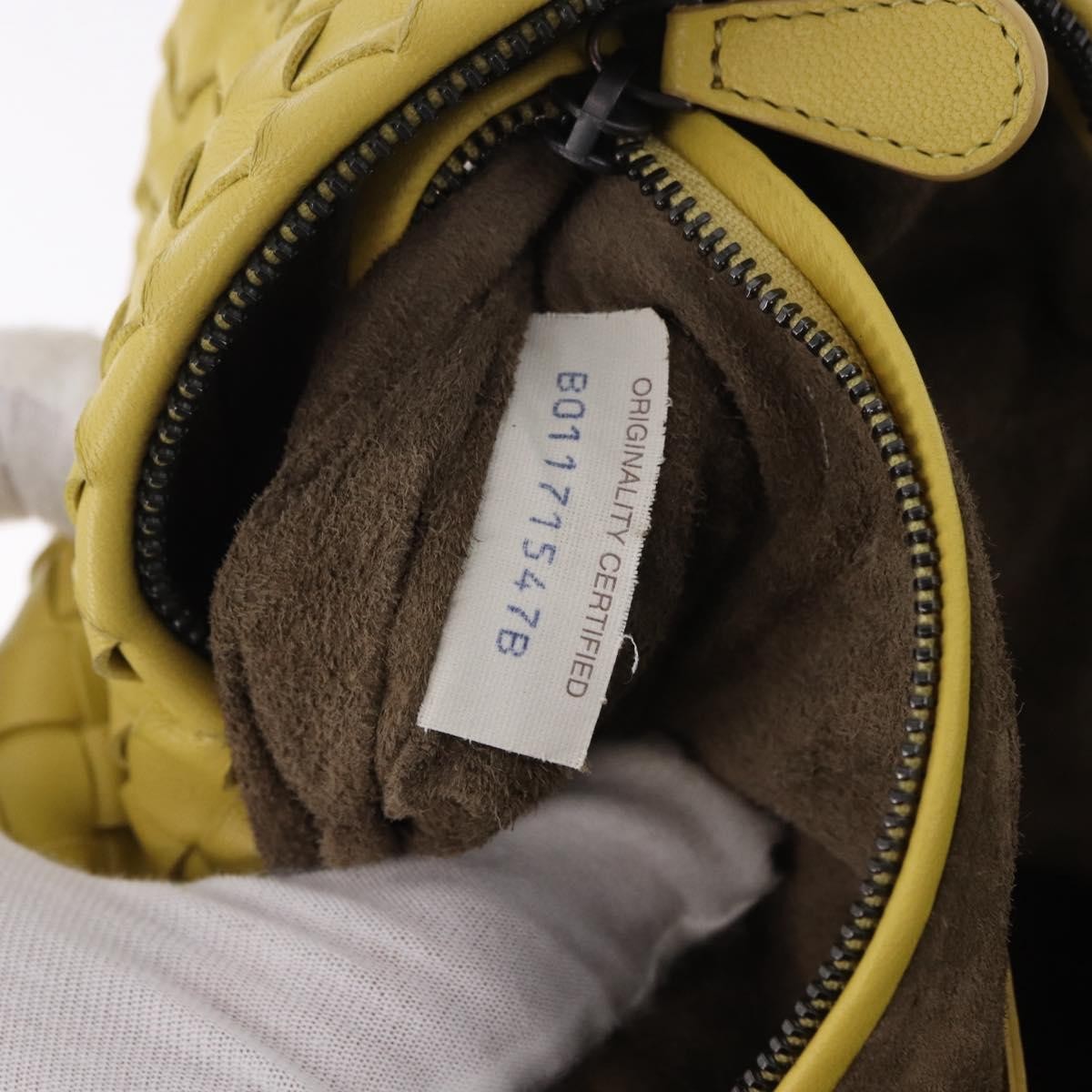 Bottega Veneta Zip Cube Messenger Intrecciato Nappa, Yellow, Leather, Shoulder Bag