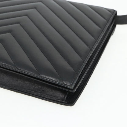 Saint Laurent Loulou NM Matelasse Chevron Leather, Black, Leather, Shoulder Bag