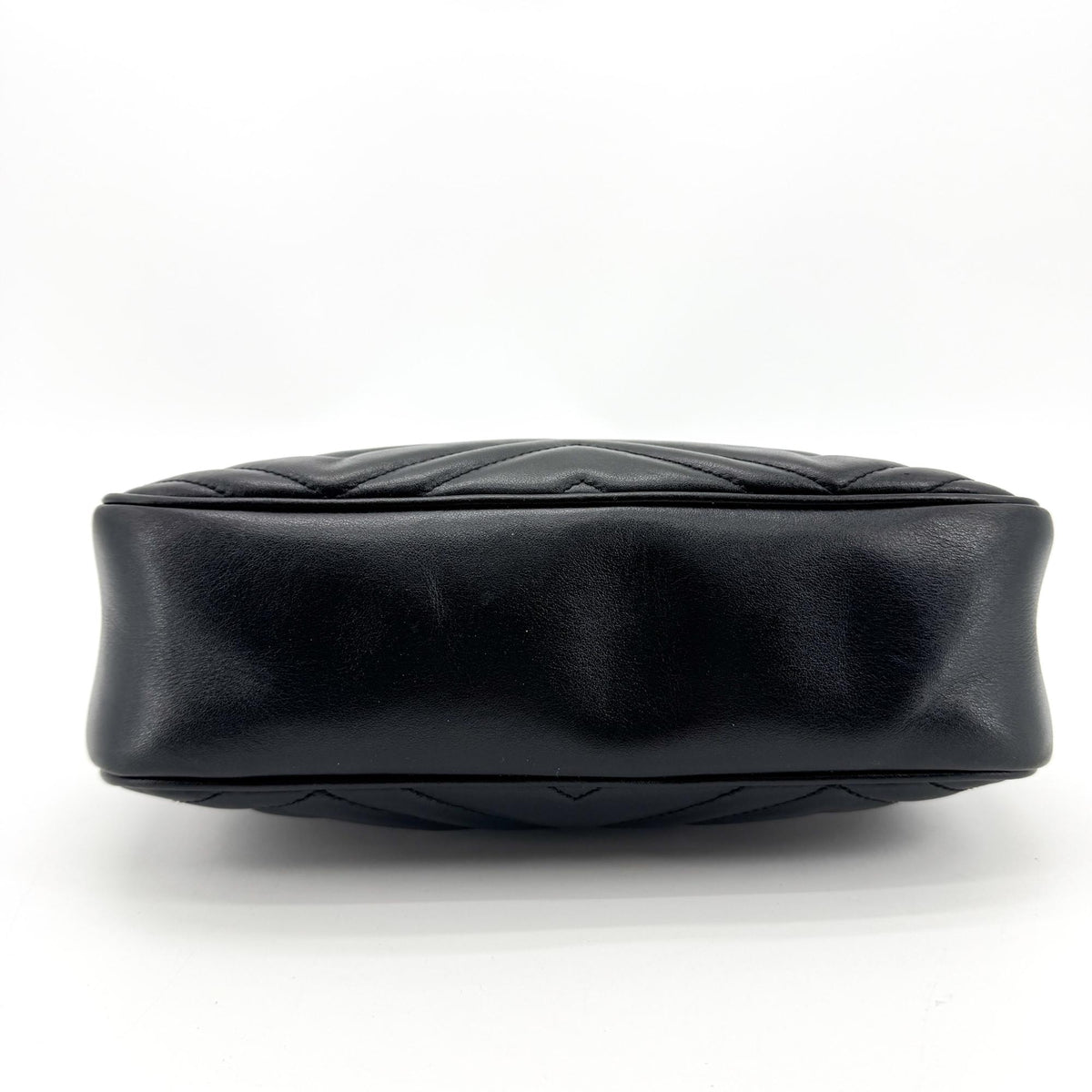 Gucci GG Marmont Matelasse Leather, Black, Leather, Shoulder Bag