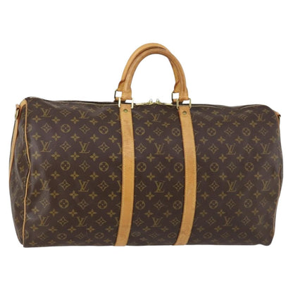 Louis Vuitton Keepall Bandouliere Bag Monogram Canvas, BROWN, CANVAS, Handbag