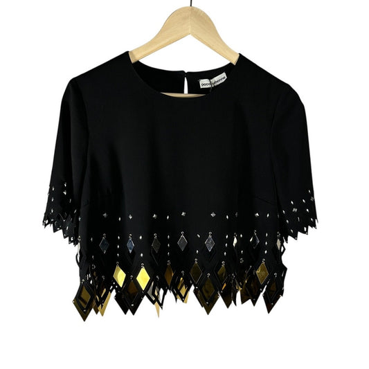 NWT PACO RABANNE Embellished Crop Top