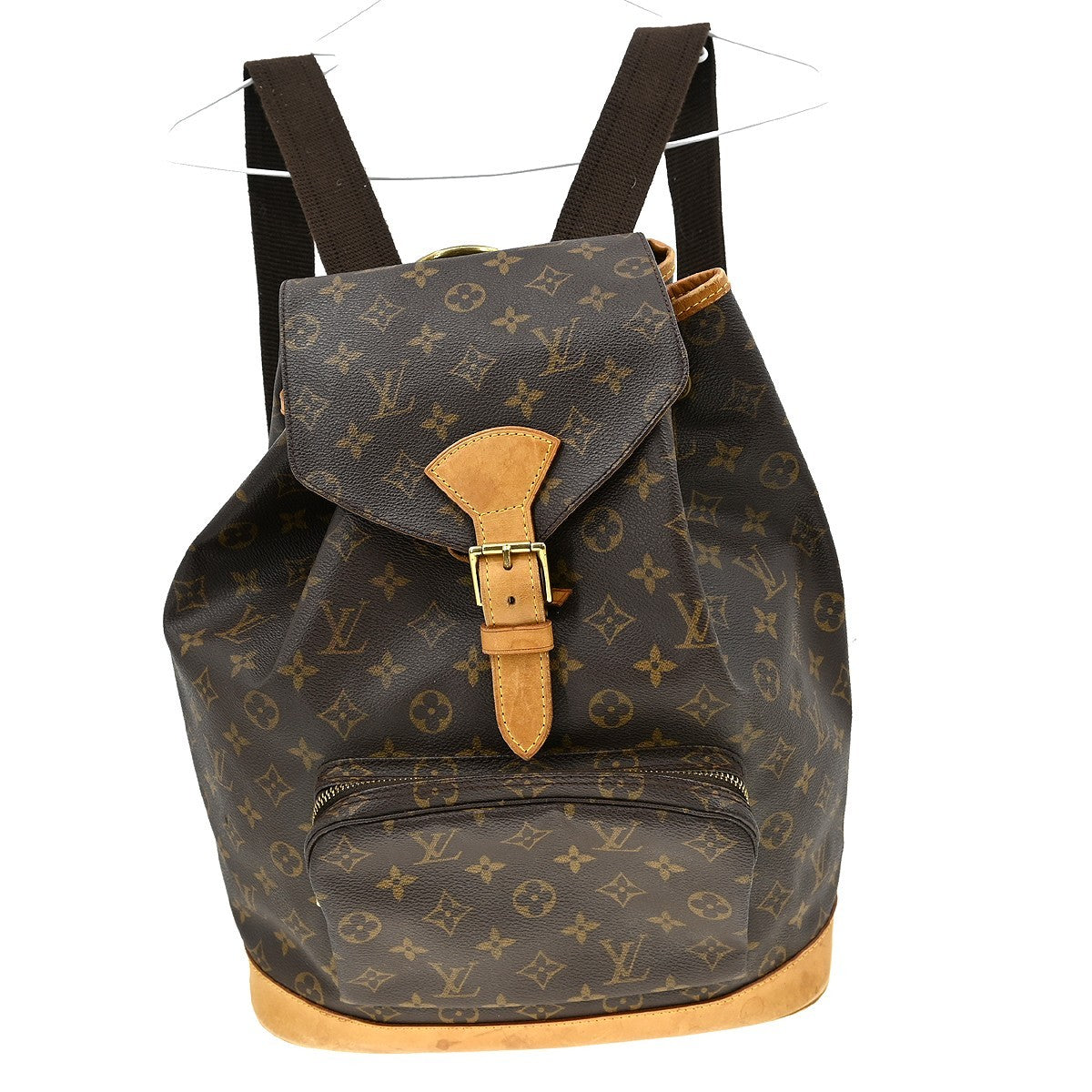 Louis Vuitton Vintage Montsouris Monogram Canvas, Brown, Canvas, Backpack