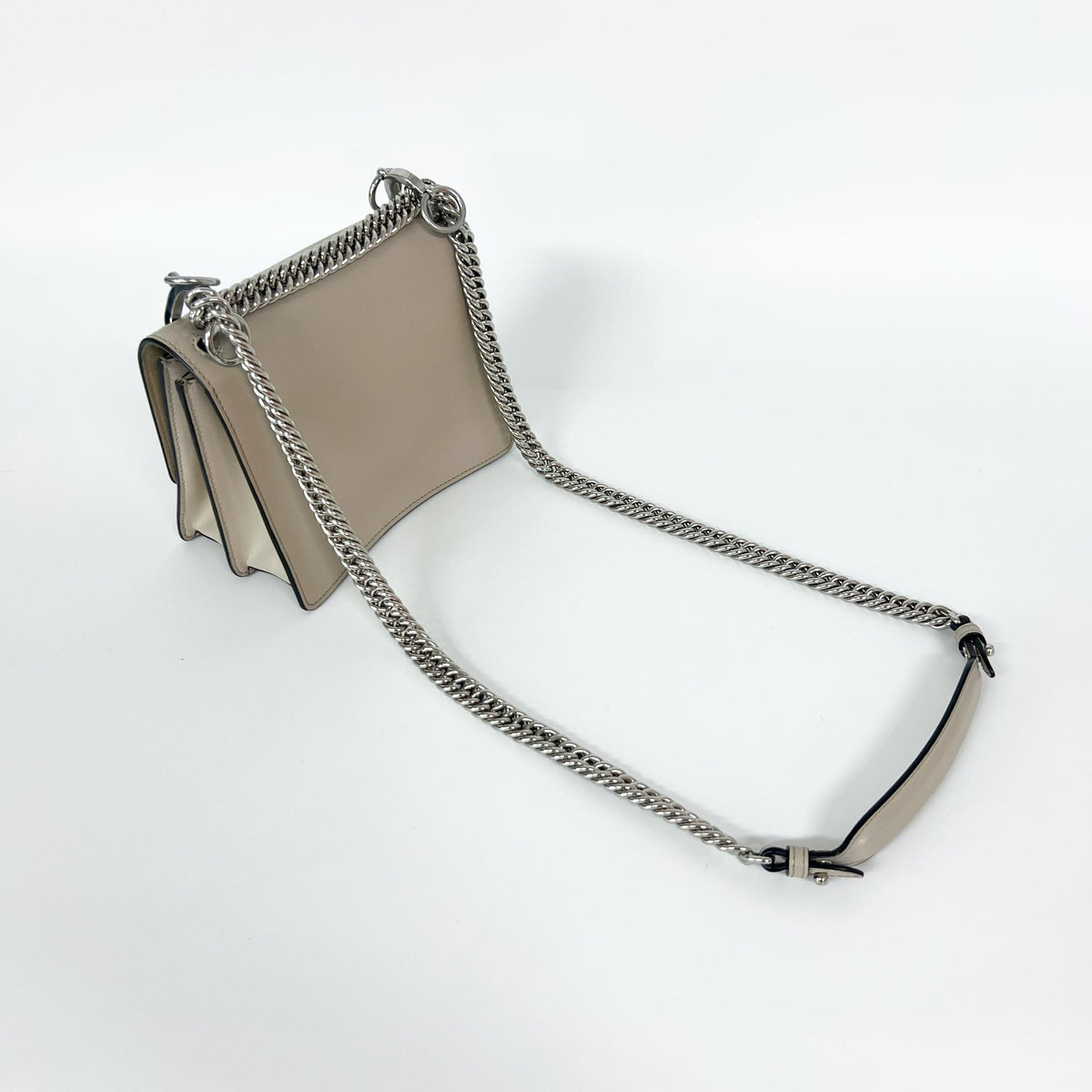 Fendi Kan I Leather, Ecru, Leather, Shoulder Bag