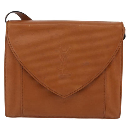 Saint Laurent Vintage Shoulder bag leather, Brown, Leather, Shoulder Bag