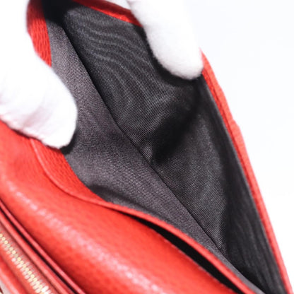Gucci Swing Wallet on Strap Leather, Red, Leather, Crossbody Bag