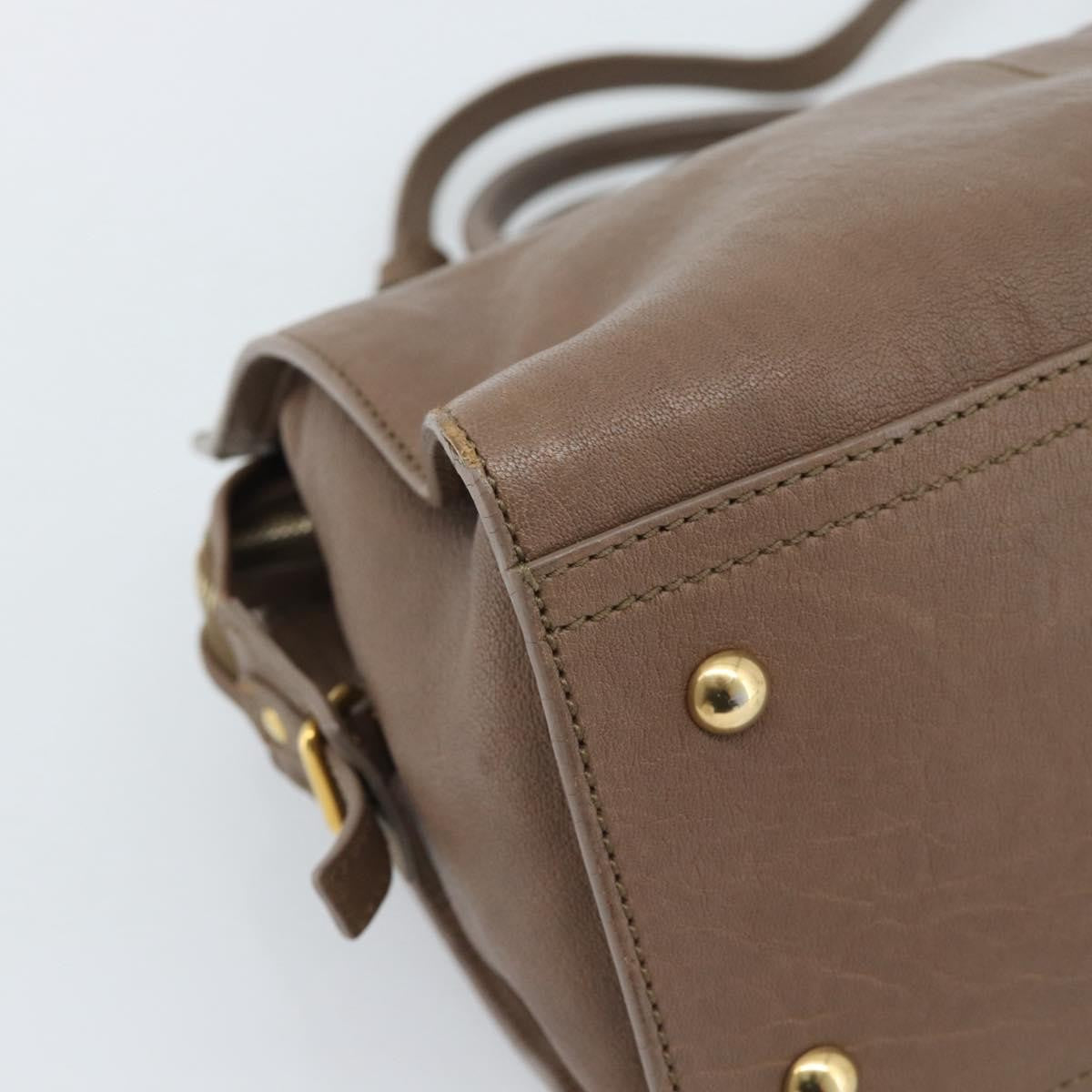 Saint Laurent Chyc Cabas Leather, Brown, Leather, Tote Bag