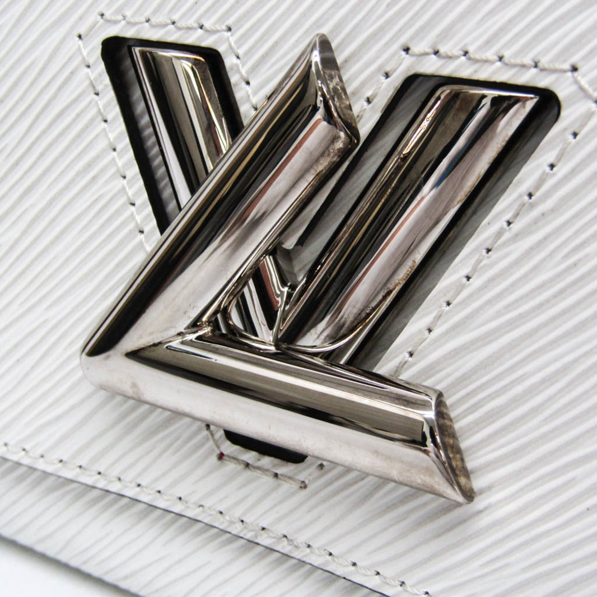 Louis Vuitton Twist Epi Leather, White, Leather, Handbag