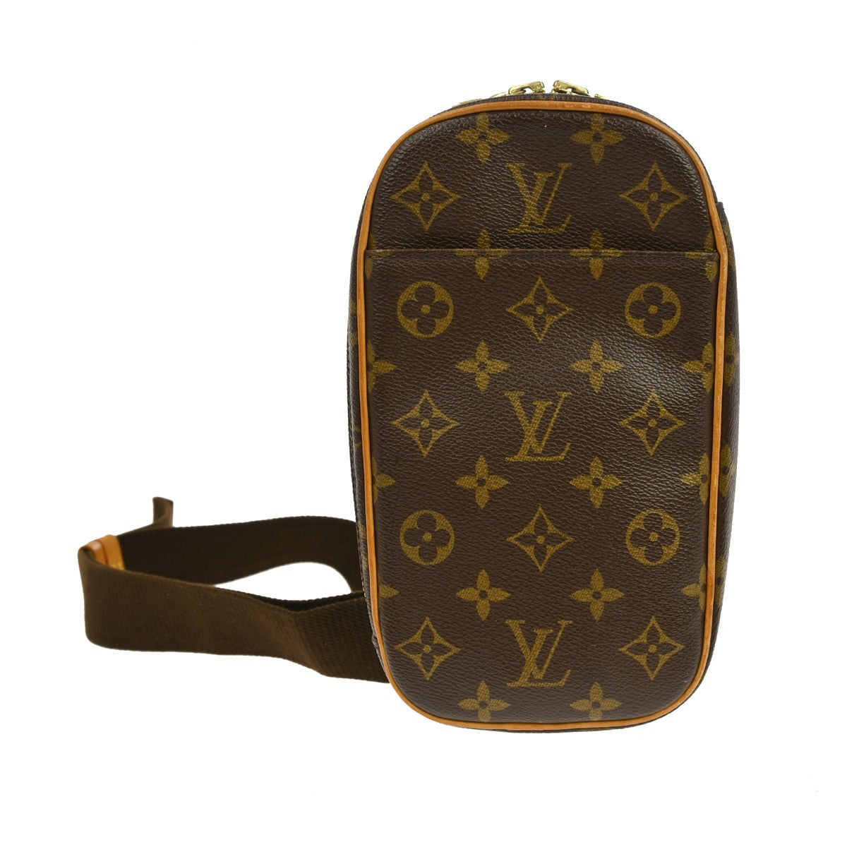 Louis Vuitton Pochette Gange Monogram Canvas, Brown, Canvas, Clutch