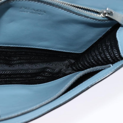 Prada Elektra Studded Leather, Blue, Leather, Shoulder Bag