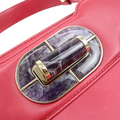 Bvlgari Isabella Rossellini Leather, Pink, Leather, Handbag