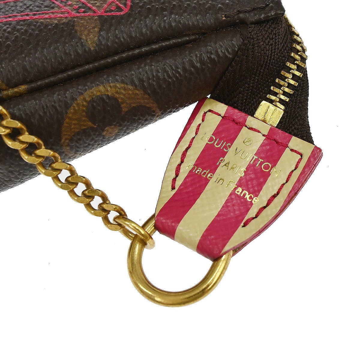Louis Vuitton Mini Pochette Limited, Brown, Canvas, Clutch