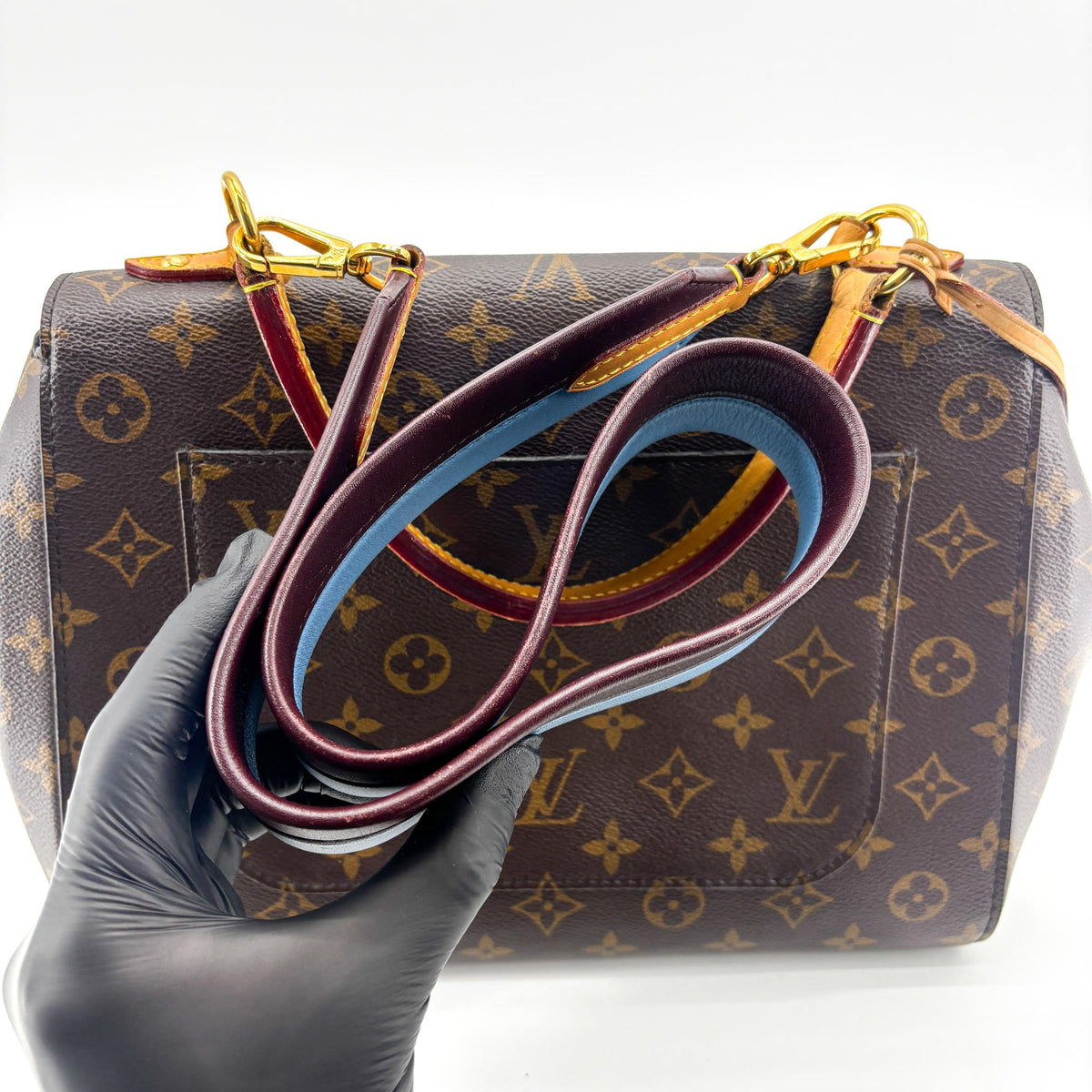 Louis Vuitton Cluny Top Handle Monogram Canvas, Brown, Canvas, Handbag