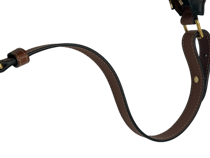 Celine Ava Triomphe Canvas, Brown, Leather, Shoulder Bag