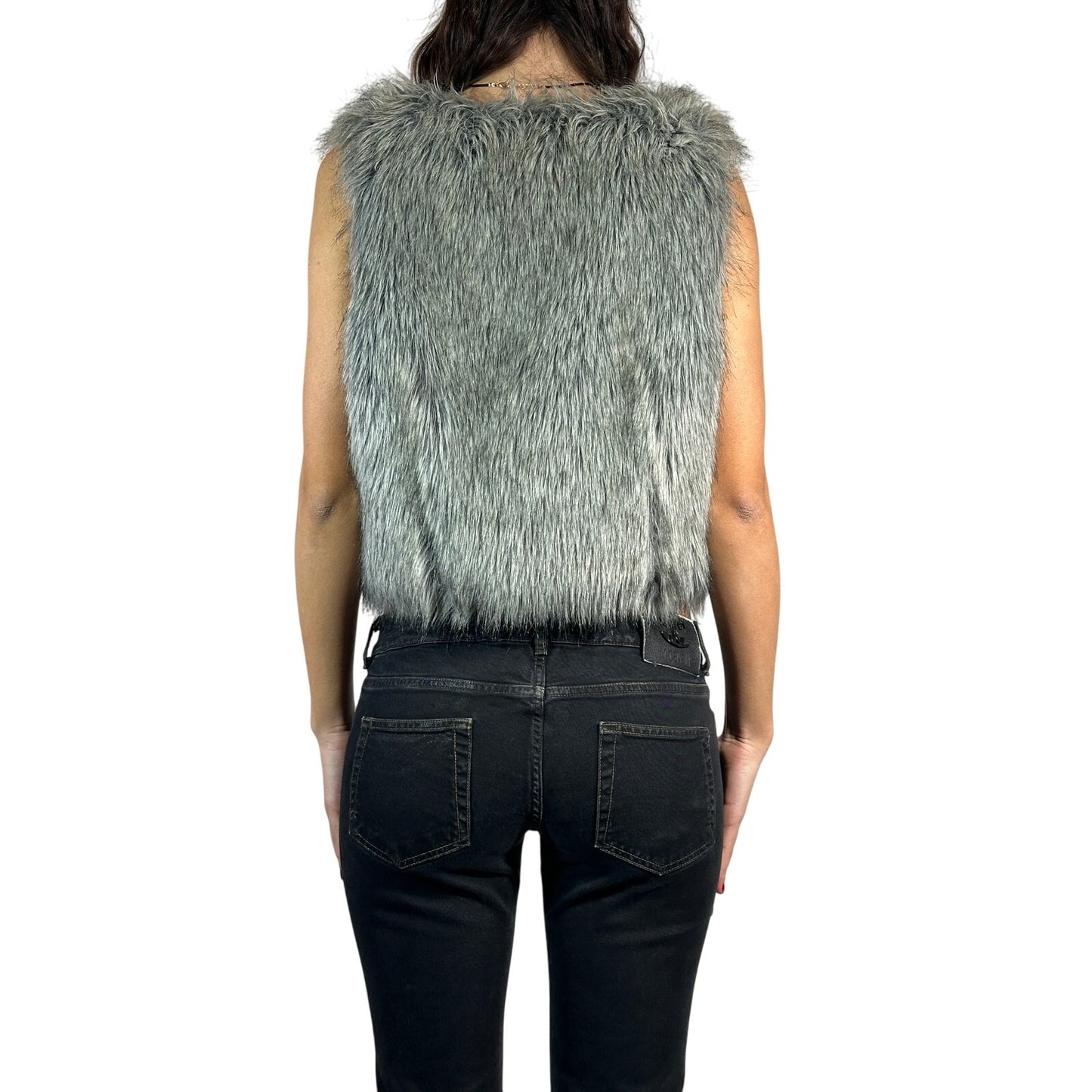 KENNETH COLE Cropped Faux Fur Vest