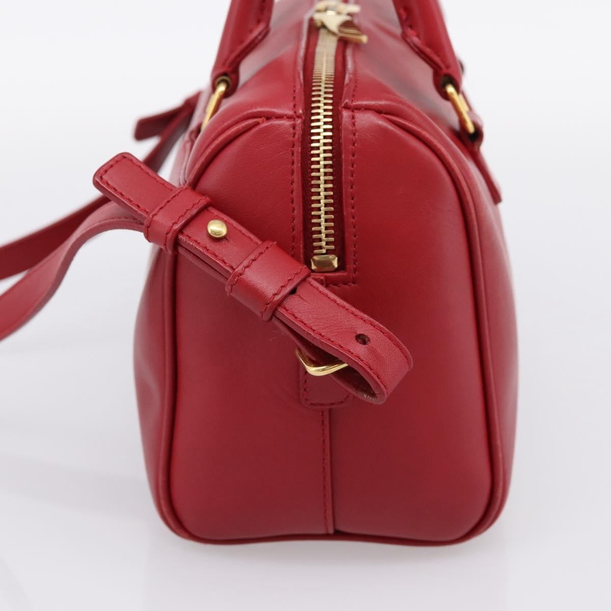 Saint Laurent Classic Baby Duffle Leather, Red, Leather, Handbag