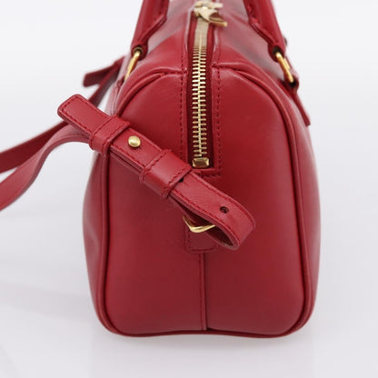 Saint Laurent Classic Baby Duffle Leather, Red, Leather, Handbag