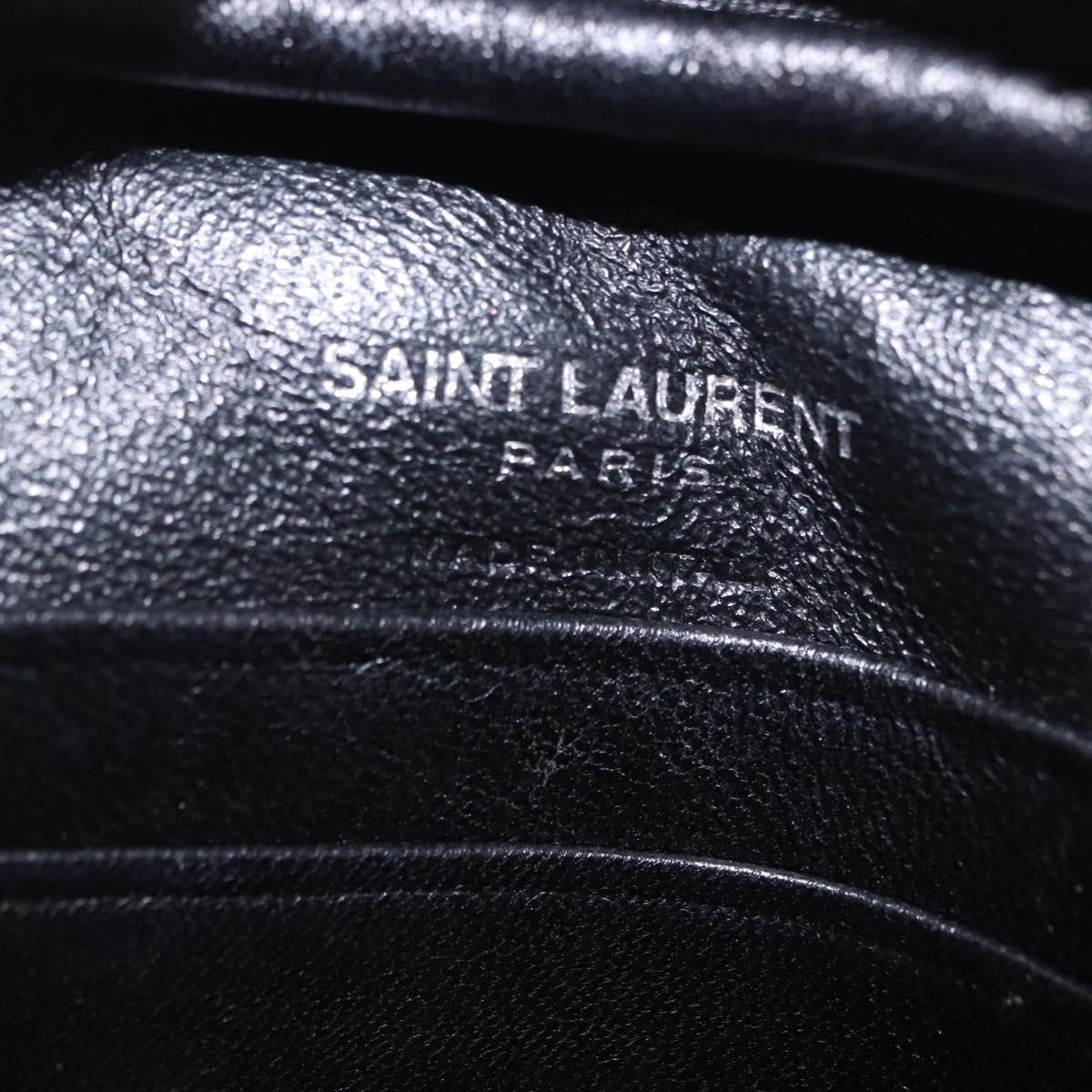 Saint Laurent Classic Monogram Blogger Patch Embellished Leather, Black, Leather, Crossbody Bag