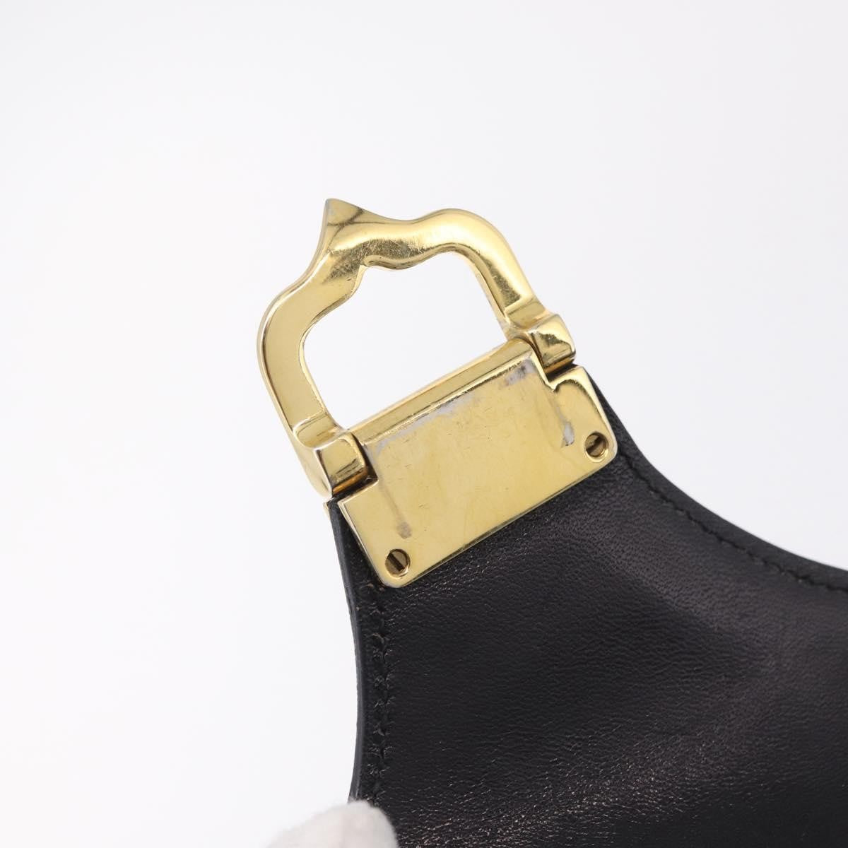 Celine Shoulder Leather, Black, Leather, Shoulder Bag