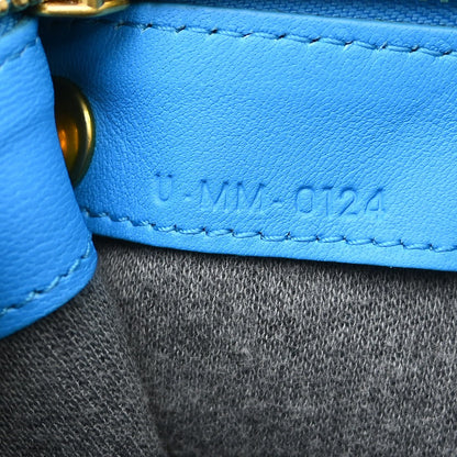 Celine Trio Leather, Blue, Leather, Shoulder Bag