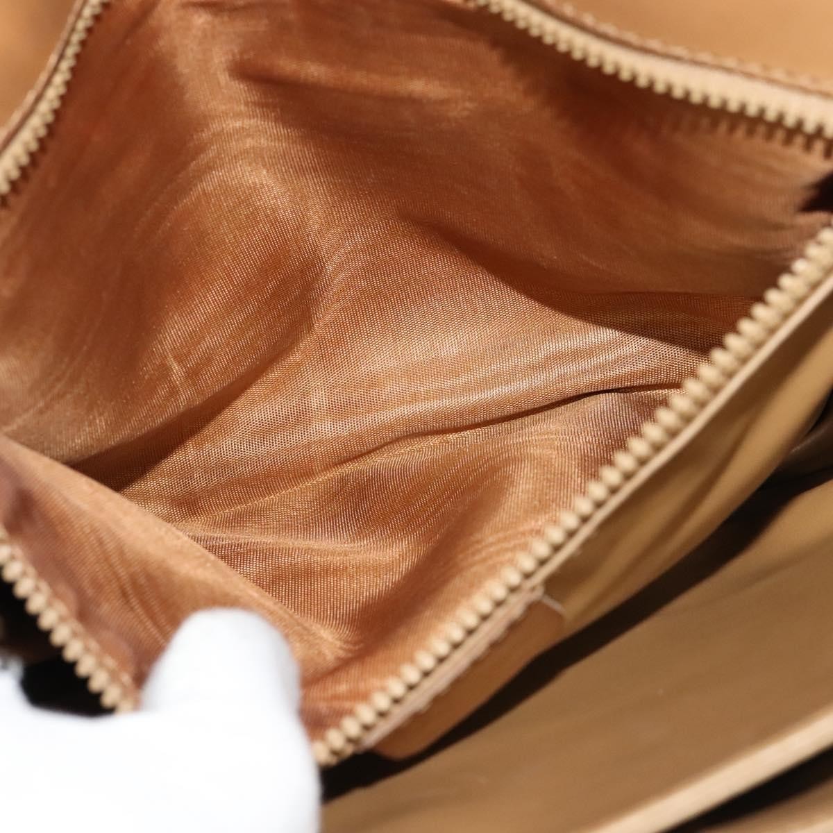 Celine Vintage Macadam Canvas and Leather, Beige, Canvas, Handbag