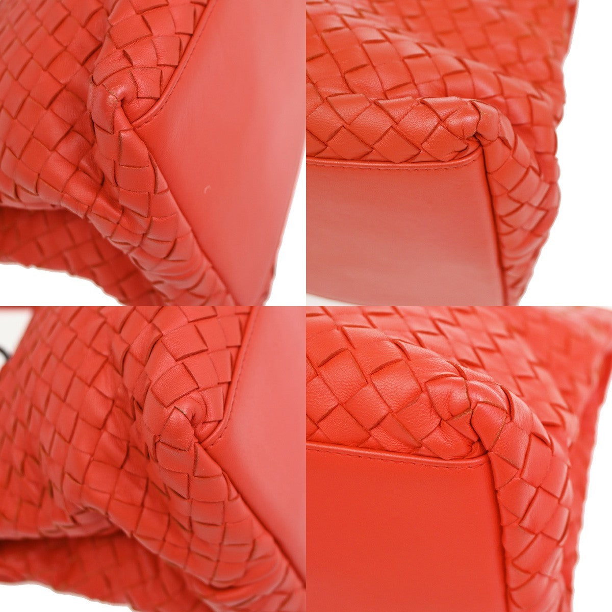 Bottega Veneta 2-Pocket Convertible Tote Intrecciato Nappa, Red, Leather, Tote Bag