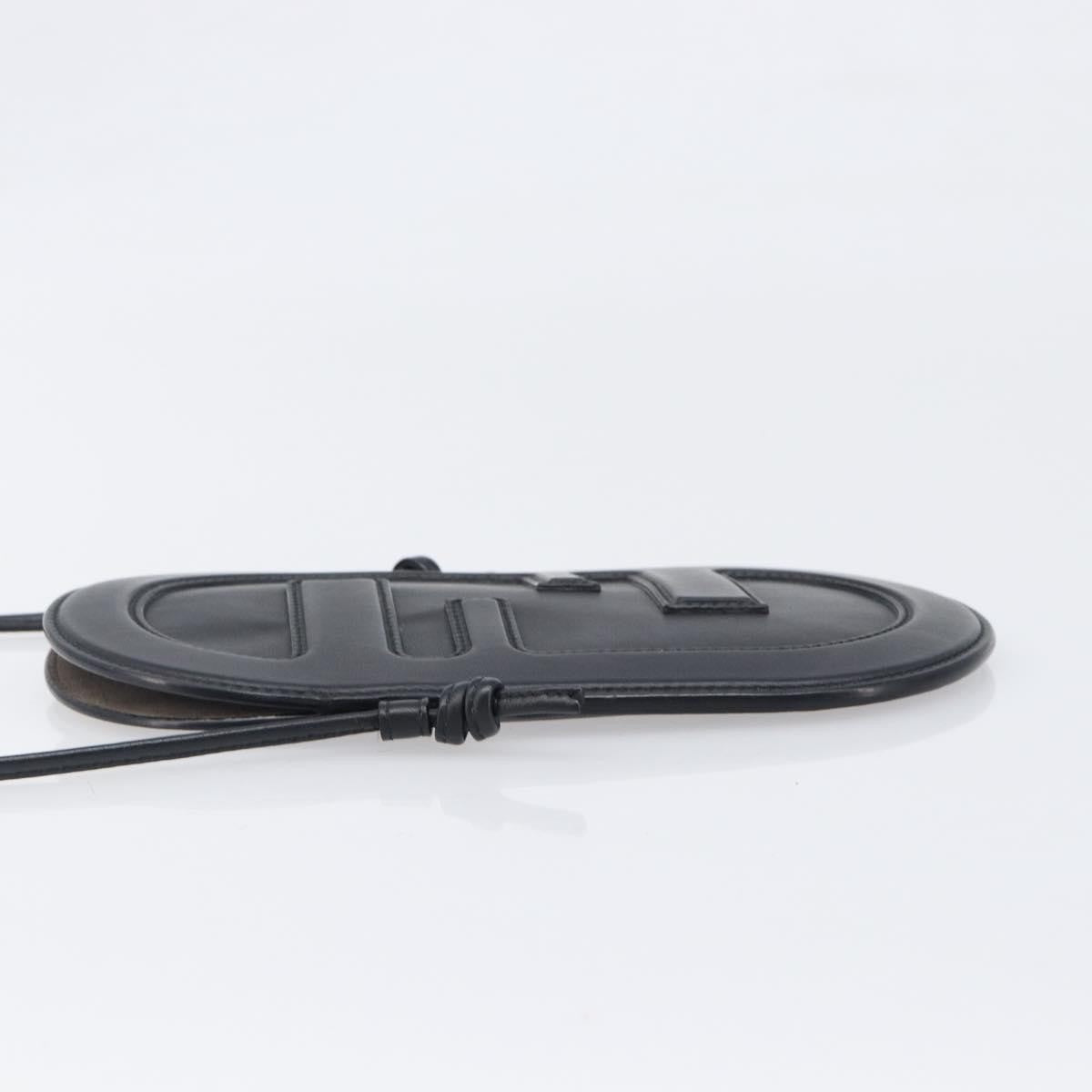 Fendi O'Lock Camera Leather, Black, Leather, Shoulder Bag