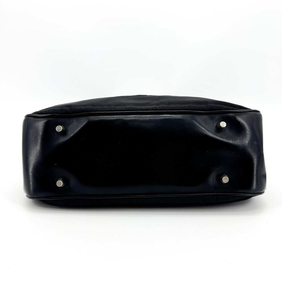 Prada Shoulder Bag Leather, Black, Nylon, Shoulder Bag