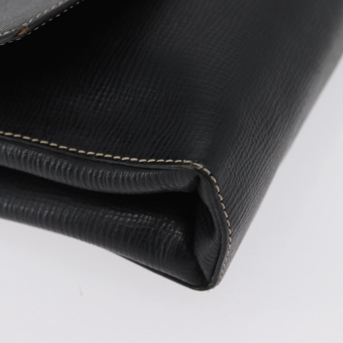 Celine Circle Logo Leather, Black, Leather, Shoulder Bag