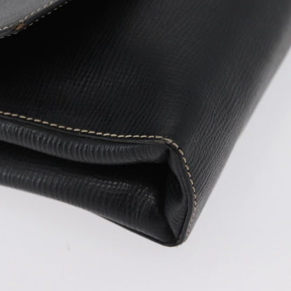 Celine Circle Logo Leather, Black, Leather, Shoulder Bag