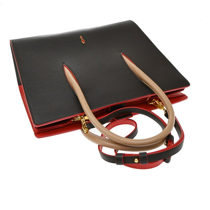 Christian Louboutin Paloma Printed Leather, Brown, Leather, Tote Bag