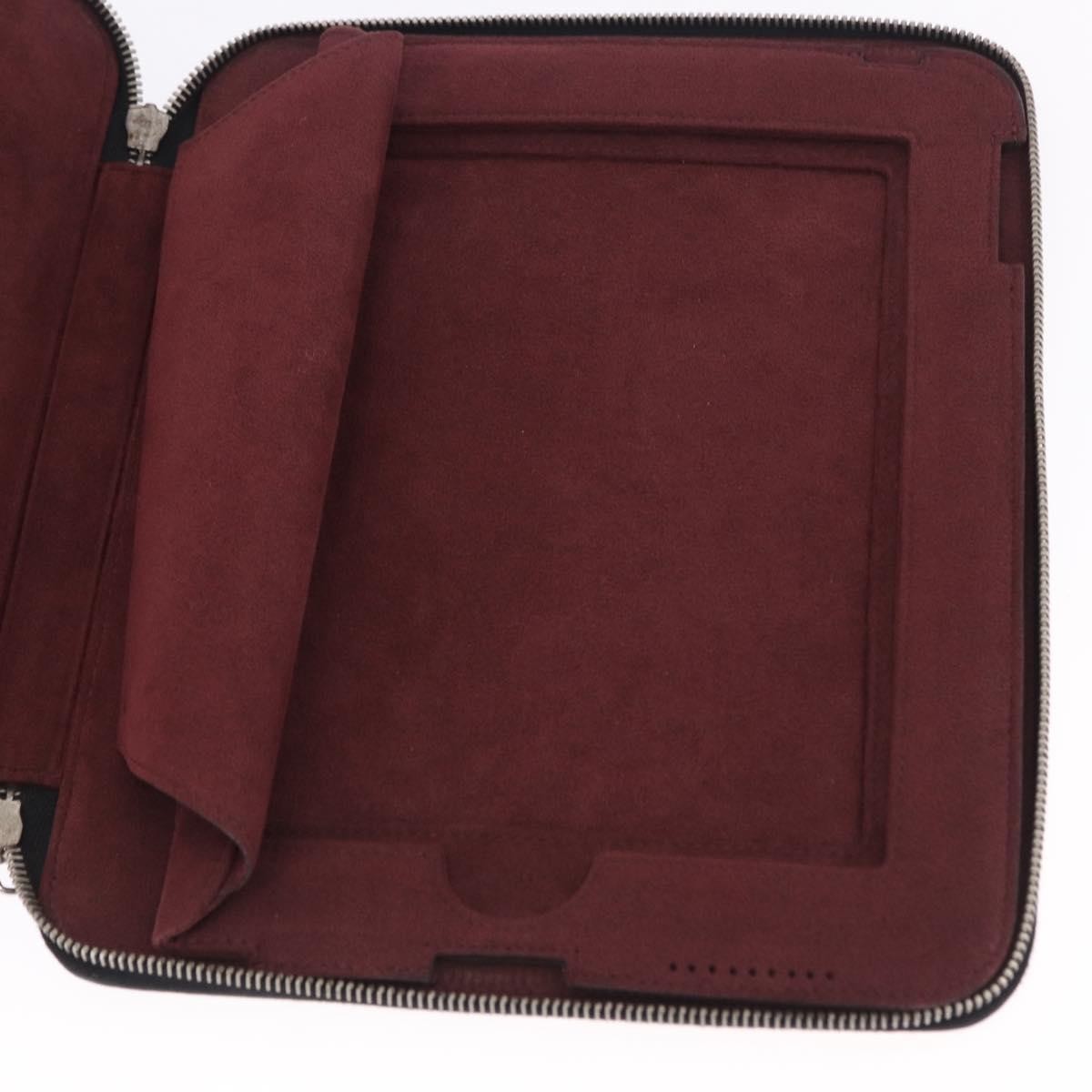 Chanel Zip Around iPad Case Quilted Lambskin, Black, Leather, Tech Accessory
