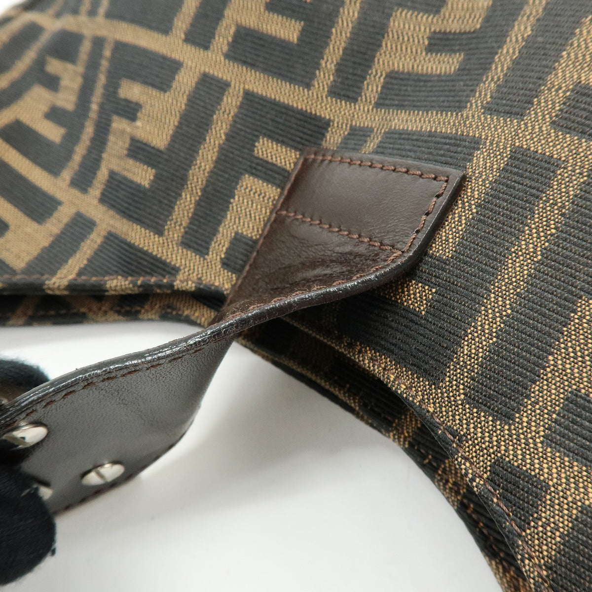 Fendi Vintage Zucca Canvas, Brown, Canvas, Tote Bag
